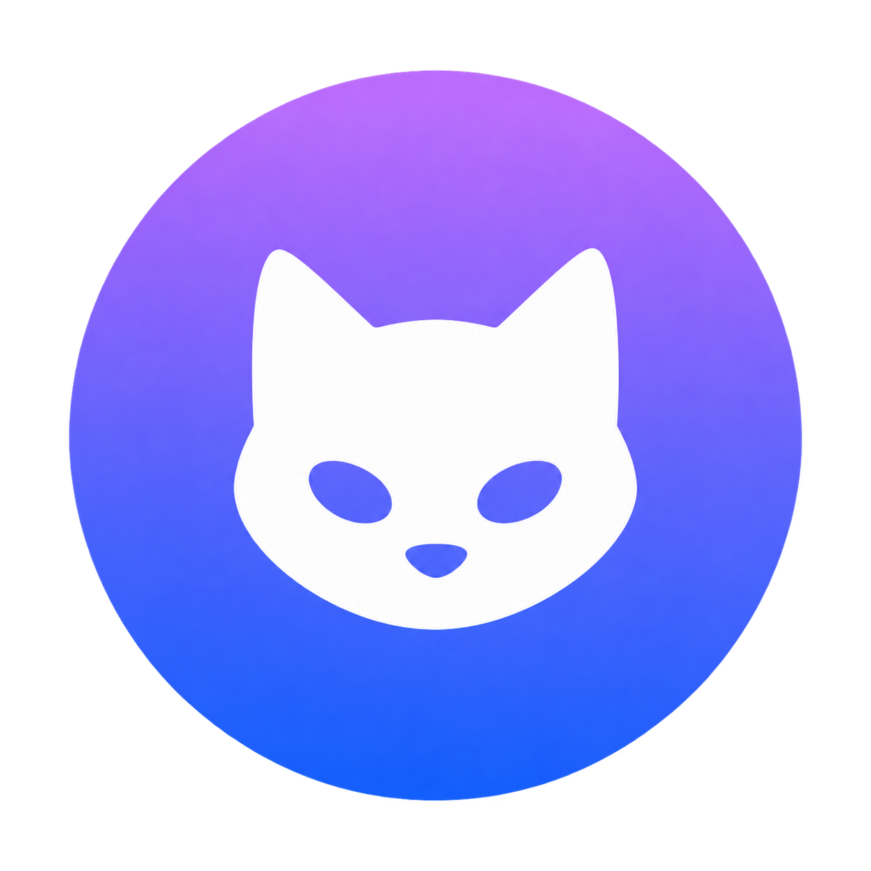 蓝紫色猫咪主题配图